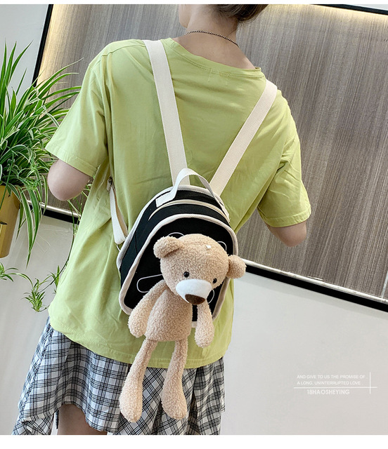 Nowy plecak dziecięcy - śliczny pluszowy miś tornister dla uczniów przedszkola i dzieci, trendowe wzory dla chłopców i dziewcząt - Wianko - 25