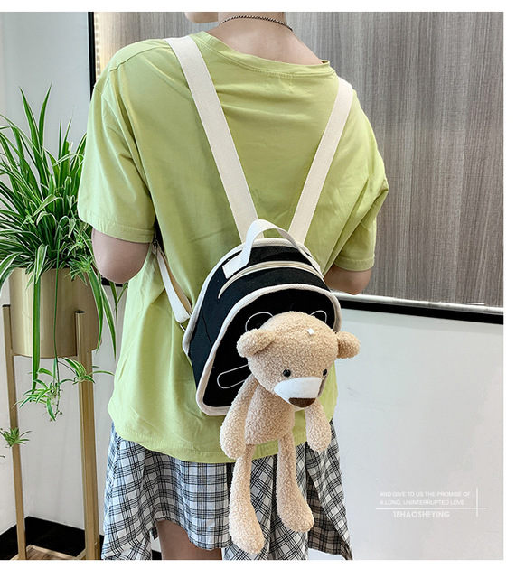 Nowy plecak dziecięcy - śliczny pluszowy miś tornister dla uczniów przedszkola i dzieci, trendowe wzory dla chłopców i dziewcząt - Wianko - 27