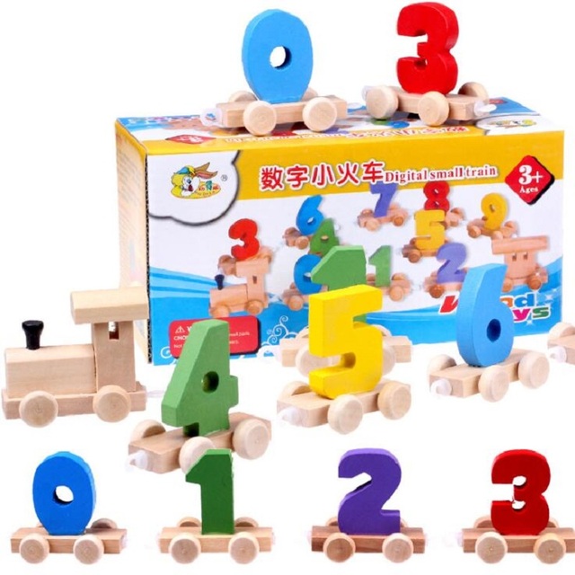 Drewniany zestaw zabawek pociąg samochodowy 12 sztuk dla dzieci - Wianko - 1