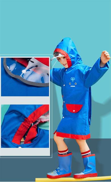 Dziecięcy przeciwdeszczowy zimowy płaszcz z kapturem dla chłopców i dziewcząt 4-16 lat Cartoon Boy - Wianko - 3