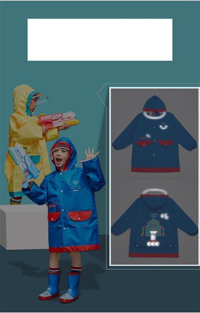 Dziecięcy przeciwdeszczowy zimowy płaszcz z kapturem dla chłopców i dziewcząt 4-16 lat Cartoon Boy - Wianko - 7