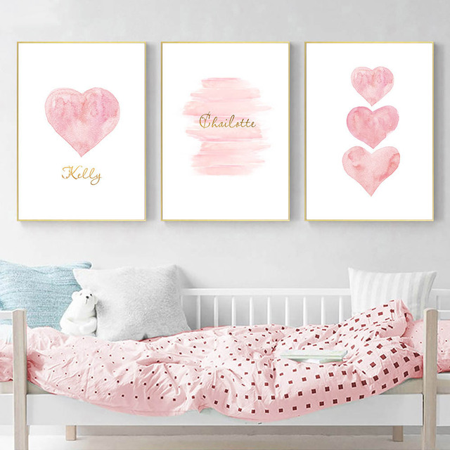 Plakat artystyczny - Różowe serce motyl: abstrakcyjne malarstwo na płótnie, dekoracja do sypialni i korytarza - Wianko - 10