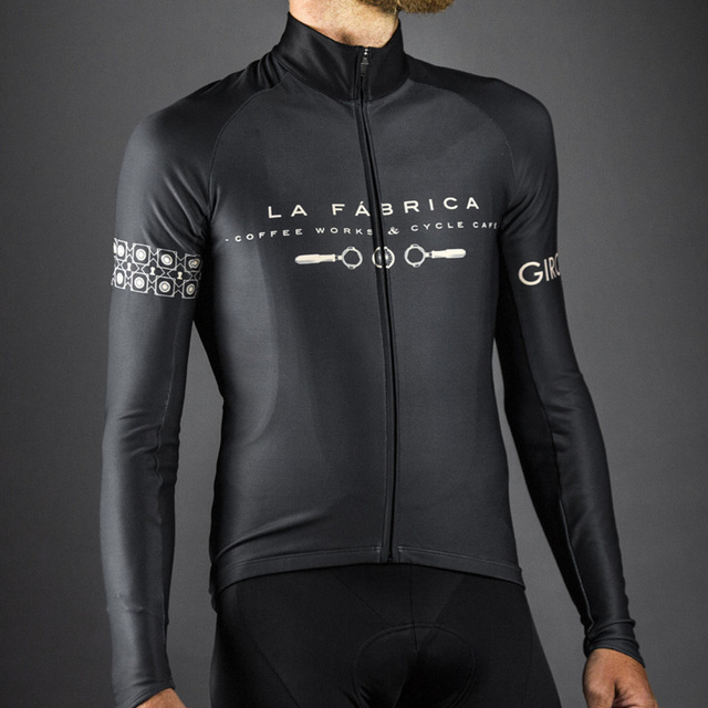 Kurtka rowerowa zimowa czarna, koszulka termiczna z długim rękawem, wysoka jakość - odzież rowerowa Mtb Maillot Ciclismo invierno - Wianko - 4