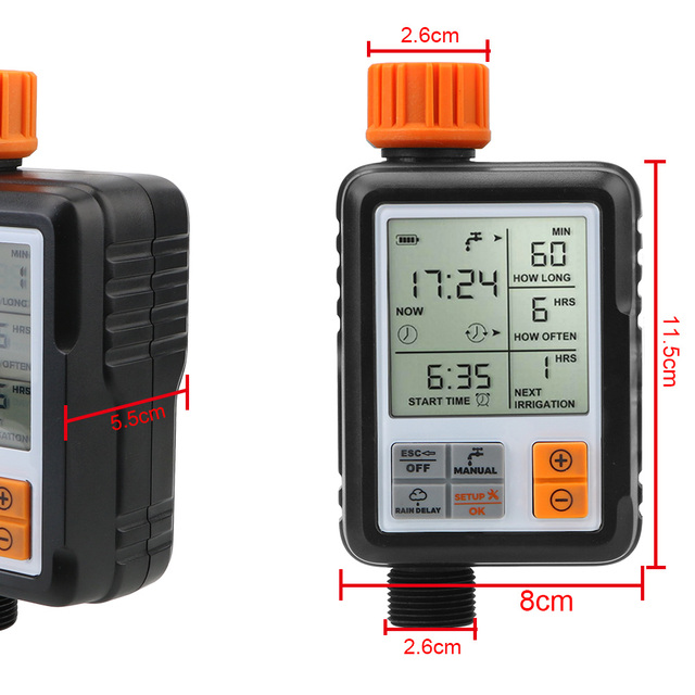 Licznik ogrodowy do nawadniania - programowalny, duży ekran, automatyczny kontroler, cyfrowy timer - Wianko - 10