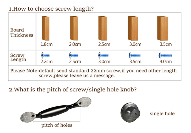 Uchwyty meblowe do szafek - czarne, proste ciągnie pokrętło, 3.78 cala - Wianko - 7