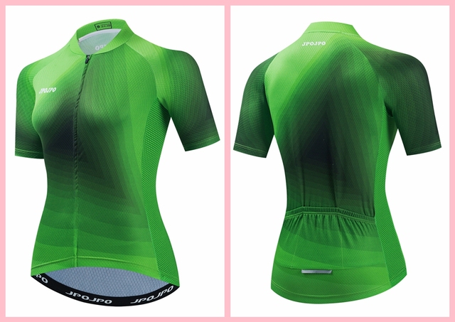 Koszulka rowerowa damska MTB z krótkim rękawem 2022 w kolorze zielonym - Wianko - 21