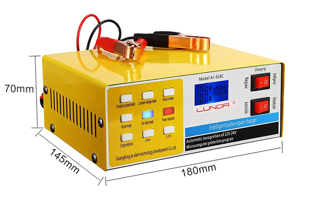 Ładowarka samochodowa 250V 200AH 5-etapowe inteligentne ładowanie impulsowe 12V/24V motocyklowych baterii samochodowych ciężarówek - Wianko - 7