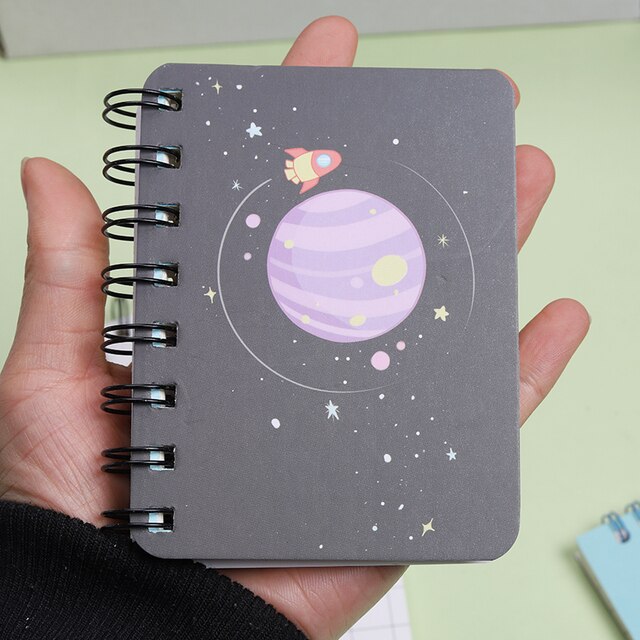 Zestaw 5 sztuk Cute Cartoon Mini cewka spiralna Notebook - przenośny codzienny planer i tygodniowy zeszyt czas organizator szkolne prezenty - Wianko - 5