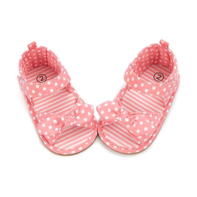 Modne letnie sandały dla dziewczynki z kokardką, gumową podeszwą i antypoślizgową wyściółką - niemowlęce buciki wyjściowe - Wianko - 11