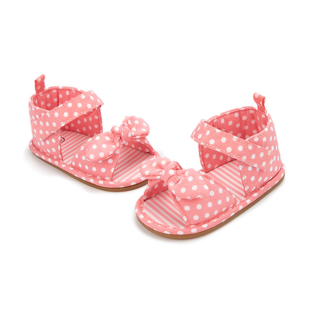 Modne letnie sandały dla dziewczynki z kokardką, gumową podeszwą i antypoślizgową wyściółką - niemowlęce buciki wyjściowe - Wianko - 12
