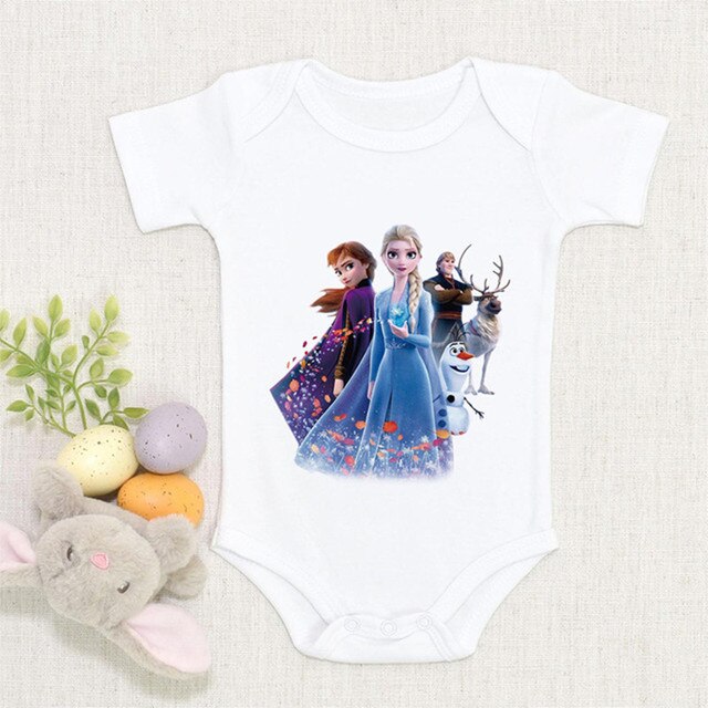 Body dziecięce dla noworodków - Romper moda mrożone księżniczka Elza - słodkie niemowlęce kombinezony chłopiec dziewczynka - Wianko - 3