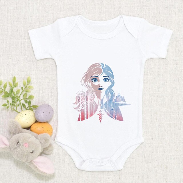 Body dziecięce dla noworodków - Romper moda mrożone księżniczka Elza - słodkie niemowlęce kombinezony chłopiec dziewczynka - Wianko - 4