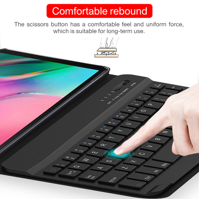 Futerał z wymienną klawiaturą dla Samsung Galaxy Tab A7 10.4-calowy (skóra syntetyczna, funkcja statywu) - Wianko - 17