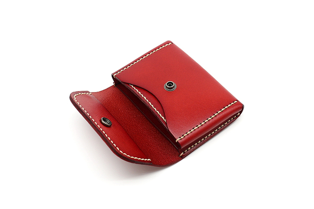 Ręcznie robiona mini talia męska - torba skórzana, styl vintage, na karty kredytowe i dowód osobisty - Wianko - 19