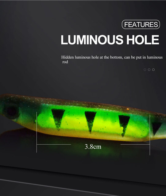 Przynęta silikonowa FISH KING 11.5cm z główką jigową, Luminous Hole, 3D oczami, kolor 01 #-010 - Wianko - 4