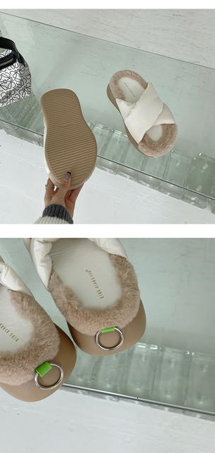Buty damskie zamszowe z platformą i bawełnianym wnętrzem - miękkie kapcie z wełnianym wsuwaniem palca - Wianko - 12