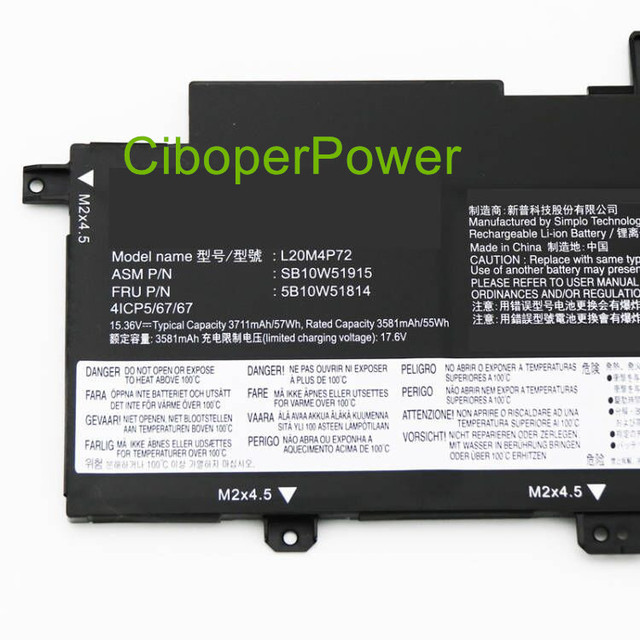 Akumulator do laptopa L20M4P72 - oryginalna jakość, 15.36V/57Wh/3711mAh, kompatybilny z L20L4P72, L20C4P72, L20D4P72 - Wianko - 3