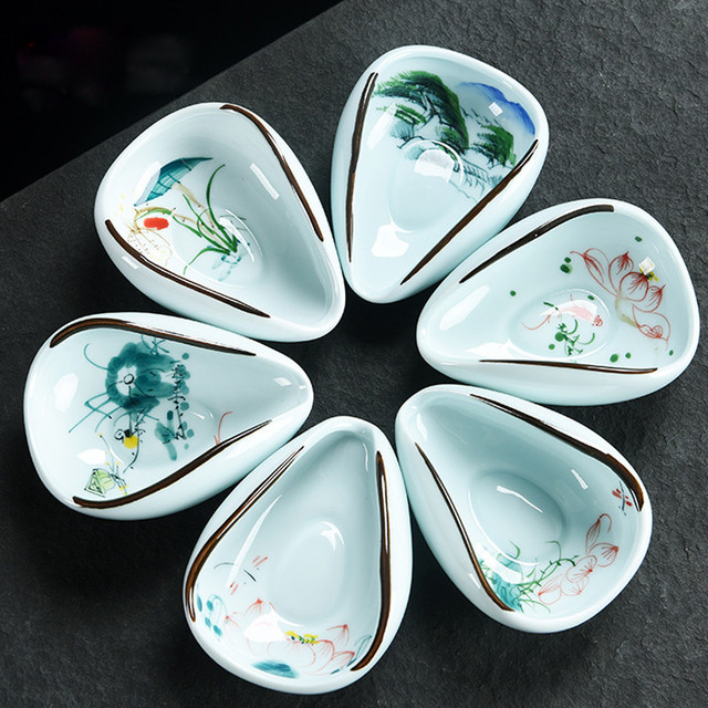 Ręcznie malowany ceramiczny uchwyt na herbatę lotos w stylu Jingdezhen - Wianko - 2