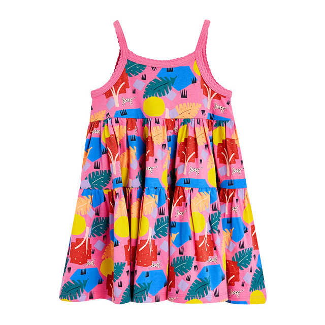 Sukienka Little Maven na ramiączkach dla dziewczynek 2-7 lat 2021 - letnia, bawełniana nadruk drzewa - Wianko - 9