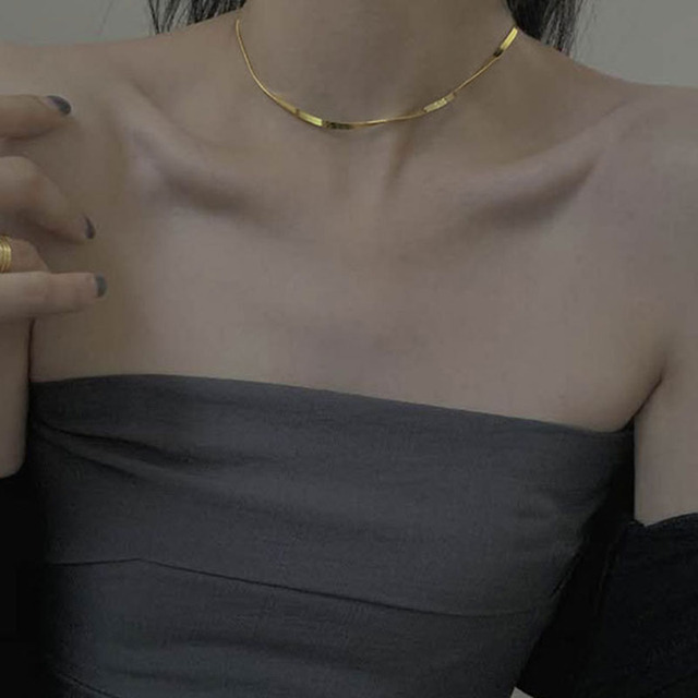 Naszyjnik łańcuszek Foxanry 925 srebro z wężową kością - nowy trend, biżuteria dla kobiet - Wianko - 4