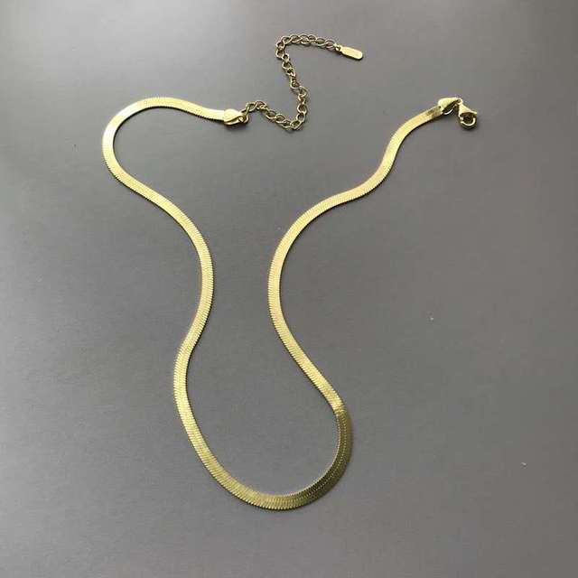 Naszyjnik łańcuszek Foxanry 925 srebro z wężową kością - nowy trend, biżuteria dla kobiet - Wianko - 1