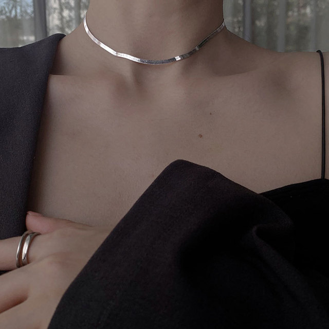 Naszyjnik łańcuszek Foxanry 925 srebro z wężową kością - nowy trend, biżuteria dla kobiet - Wianko - 6
