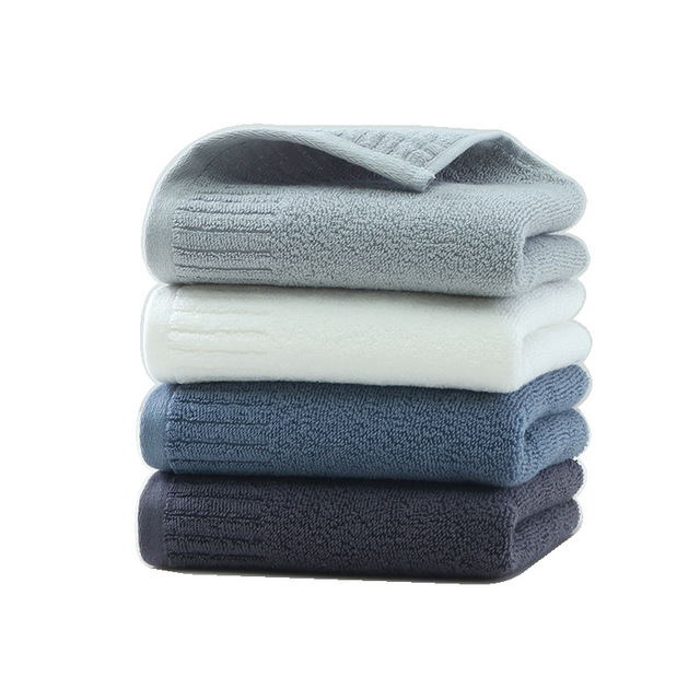 Ręcznik kąpielowy z czystej bawełny o długim zszywce, miękki i chłonny, do łazienki - zestaw chusteczek (100% bawełna, zwykły kolor) - Wianko - 4