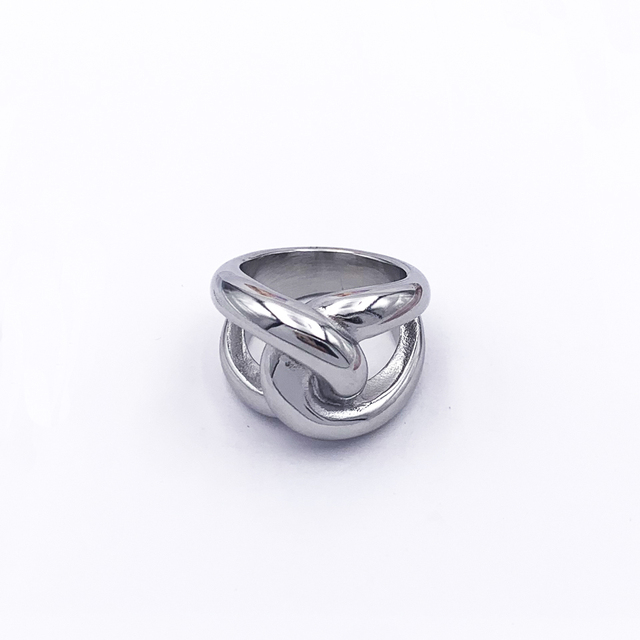 Nowy pierścionek ze stali nierdzewnej w złotym kolorze, wysokiej jakości, owalny i wydrążony, dla kobiet, w modnym stylu, idealny na prezent - Wianko - 51
