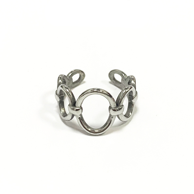 Nowy pierścionek ze stali nierdzewnej w złotym kolorze, wysokiej jakości, owalny i wydrążony, dla kobiet, w modnym stylu, idealny na prezent - Wianko - 37