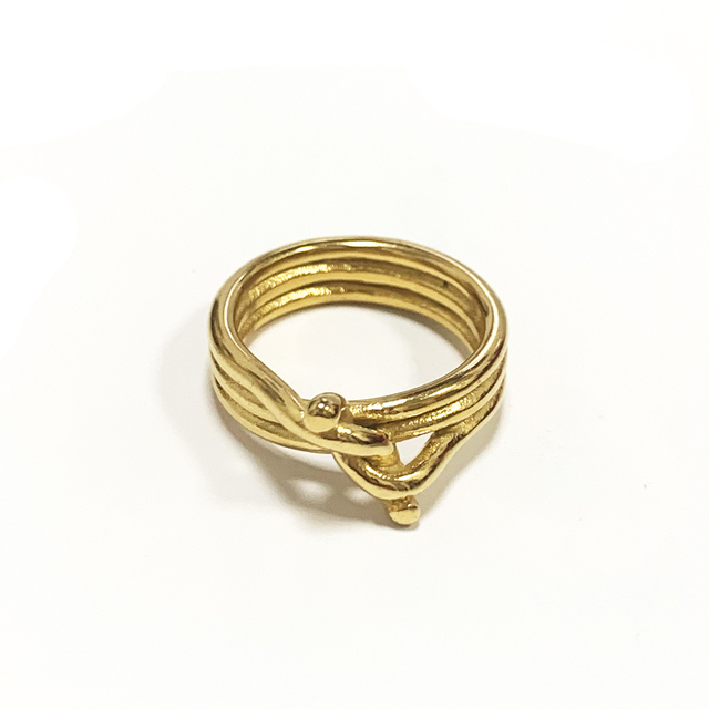 Nowy pierścionek ze stali nierdzewnej w złotym kolorze, wysokiej jakości, owalny i wydrążony, dla kobiet, w modnym stylu, idealny na prezent - Wianko - 30