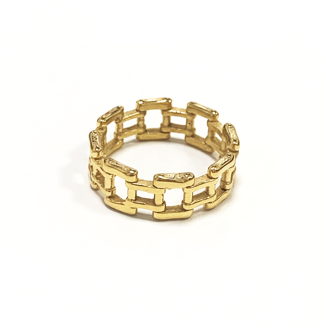 Nowy pierścionek ze stali nierdzewnej w złotym kolorze, wysokiej jakości, owalny i wydrążony, dla kobiet, w modnym stylu, idealny na prezent - Wianko - 24