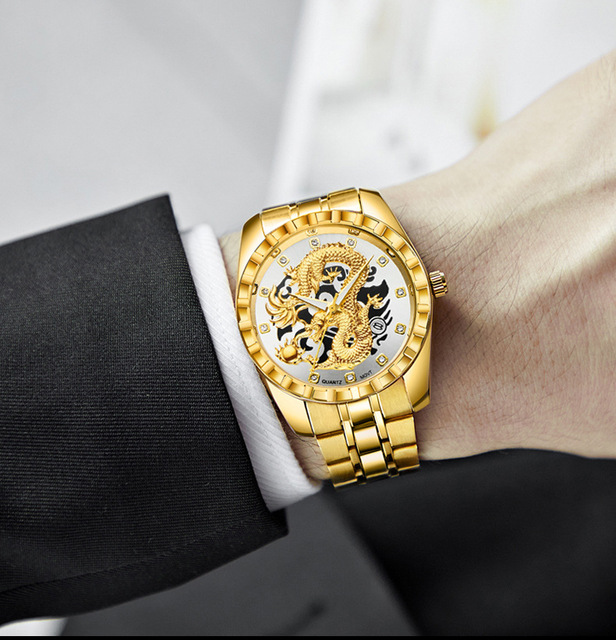 Męski zegarek kwarcowy luksusowej marki 2021, wodoszczelny, stalowy, casualowy, z pełnym smokiem na tarczy - Relogio Masculino - Wianko - 13