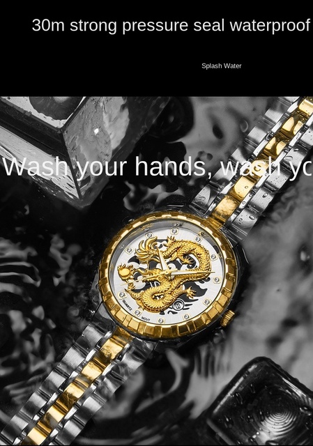Męski zegarek kwarcowy luksusowej marki 2021, wodoszczelny, stalowy, casualowy, z pełnym smokiem na tarczy - Relogio Masculino - Wianko - 10