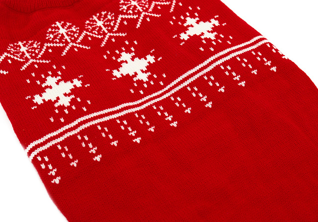 Ciepły sweter Snowflake dla dużych psów, czerwony kolor, idealny na zimową wycieczkę. Sweter Ragdoll dla kota także dostępny! - Wianko - 13