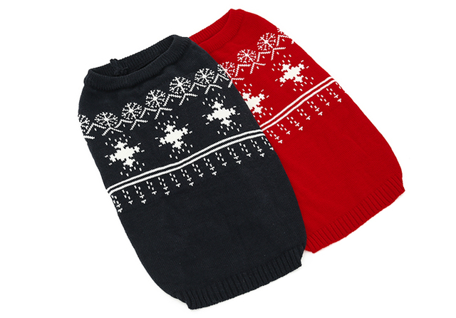 Ciepły sweter Snowflake dla dużych psów, czerwony kolor, idealny na zimową wycieczkę. Sweter Ragdoll dla kota także dostępny! - Wianko - 11