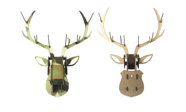 Głowa jelenia głowa zwierzęcia ściana wiszący Ornament dekoracja kreatywny salon Nordic rzemiosło - Wianko - 23
