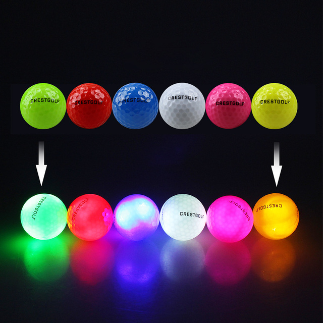 6 sztuk Świecące LED Piłki golfowe - Migające nocne materiały szkoleniowe - Wianko - 4