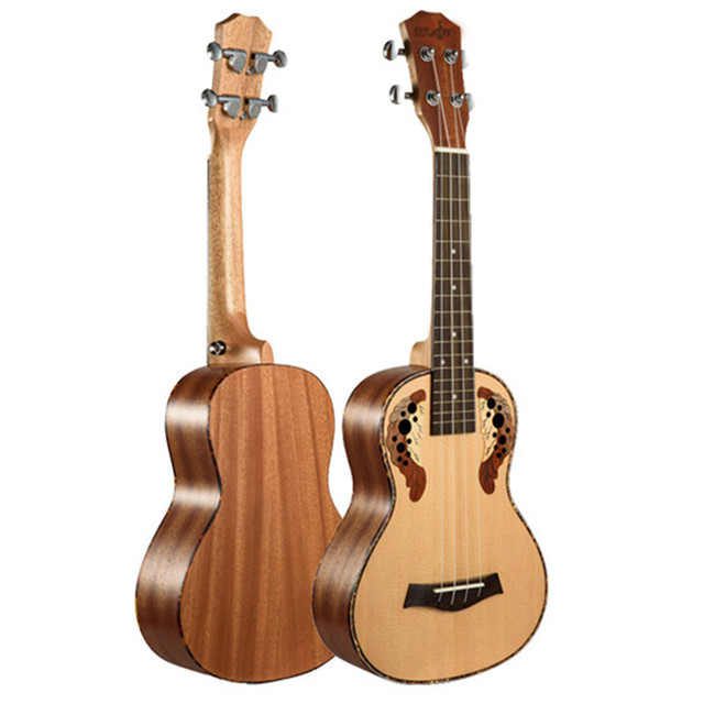 Akustyczna elektryczna Ukulele SevenAngel 23 Cal hawajska Mini gitara 4 struny Ukelele sapele z Pickup EQ - Wianko - 24