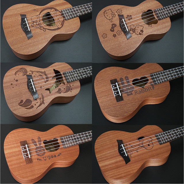 Akustyczna elektryczna Ukulele SevenAngel 23 Cal hawajska Mini gitara 4 struny Ukelele sapele z Pickup EQ - Wianko - 20