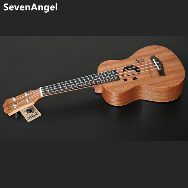 Akustyczna elektryczna Ukulele SevenAngel 23 Cal hawajska Mini gitara 4 struny Ukelele sapele z Pickup EQ - Wianko - 23