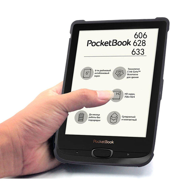 Obudowa na czytnik Pocketbook 633/606/628 Basic 4 Touch Lux 5 + folia ekranowa i stylus - Wianko - 4