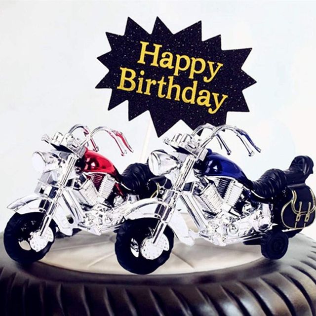 Motocykl ozdoba na tort urodzinowy - skuter Autocycle gracz Autobike, dekoracje na ciasto w temacie sportu dla chłopca - Wianko - 12