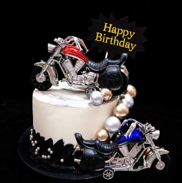 Motocykl ozdoba na tort urodzinowy - skuter Autocycle gracz Autobike, dekoracje na ciasto w temacie sportu dla chłopca - Wianko - 13