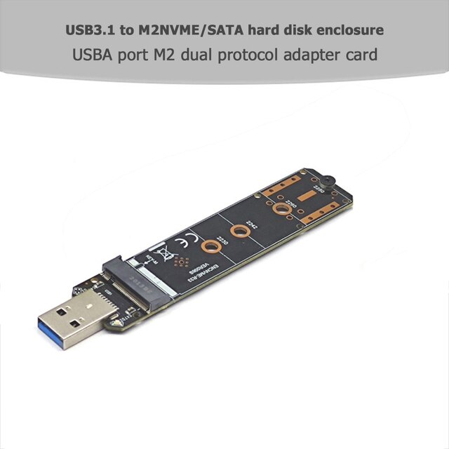 Adapter M.2 NVME/ SATA SSD do USB 3.0 M.2 PCIe NGFF, kompatybilny z M.2 NVME/ SATA SSD 2230/2242/2260/2280 - Wianko - 7