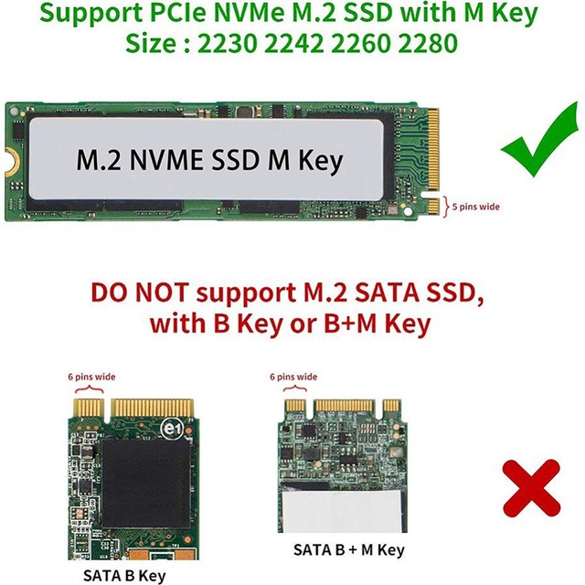Adapter M.2 NVME/ SATA SSD do USB 3.0 M.2 PCIe NGFF, kompatybilny z M.2 NVME/ SATA SSD 2230/2242/2260/2280 - Wianko - 11