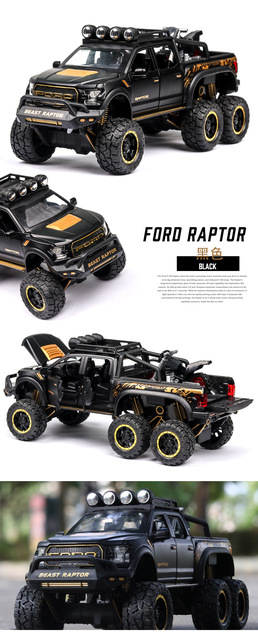Samochód terenowy Ford Raptor F150 w skali 1:28 - Model Diecast z metalowym nadwoziem - Zabawkowa kolekcja dla dzieci - Wianko - 6