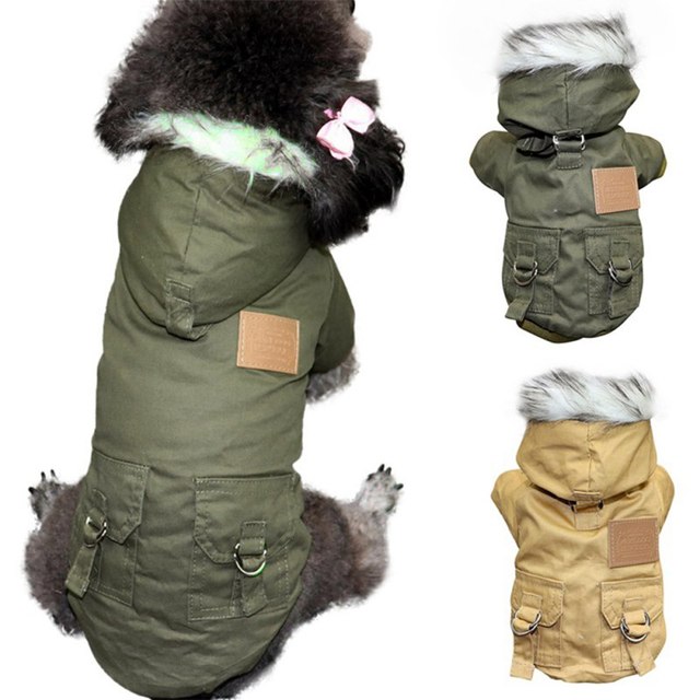 Puchowa kurtka zimowa dla psa - ciepła pluszowa bluza z kapturem - Wianko - 15