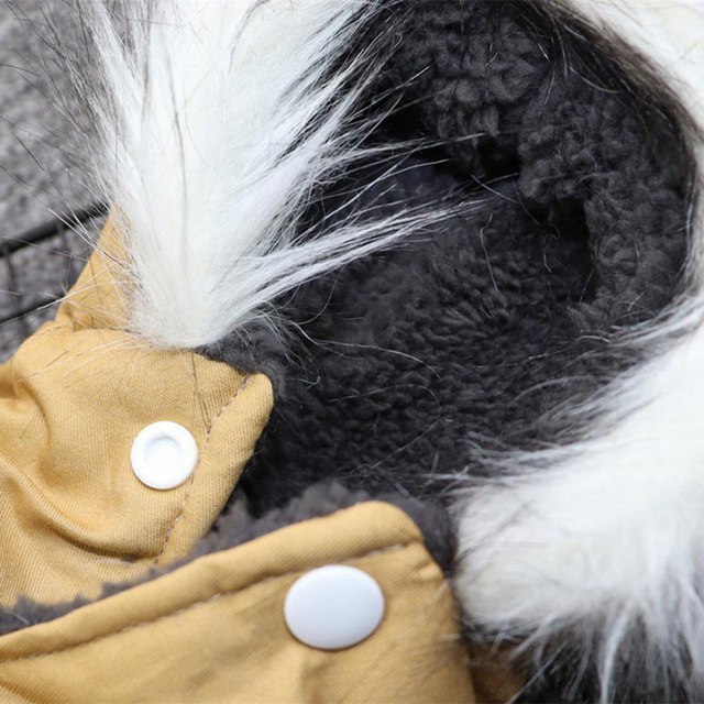 Puchowa kurtka zimowa dla psa - ciepła pluszowa bluza z kapturem - Wianko - 16