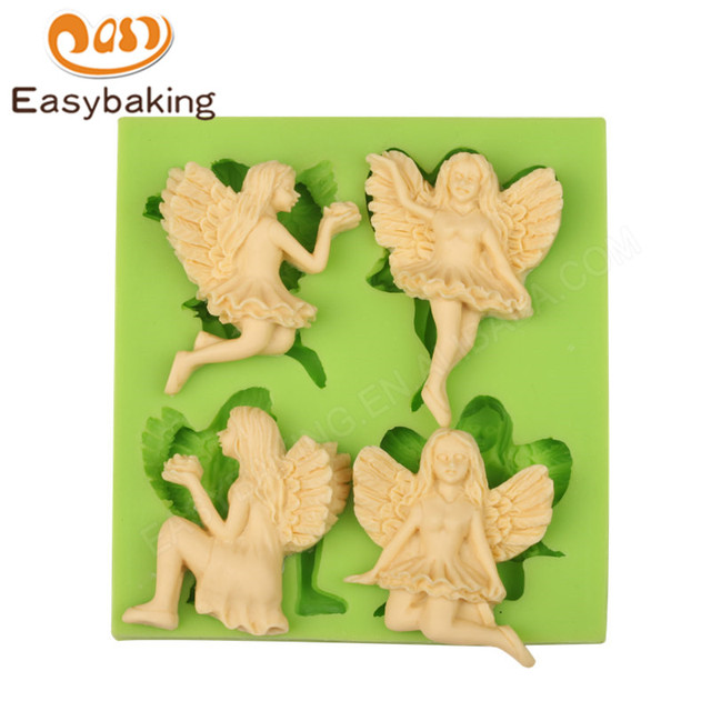 Forma do pieczenia kremówek w kształcie 4 aniołków z rękodzielniczym wzorem do dekoracji ciast i czekoladek - Wianko - 1