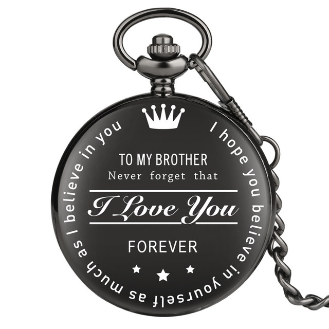 Antyczny czarny kwarcowy zegarek kieszonkowy z kolekcji Retro z łańcuchem - idealny prezent urodzinowy dla brata - Wianko - 4